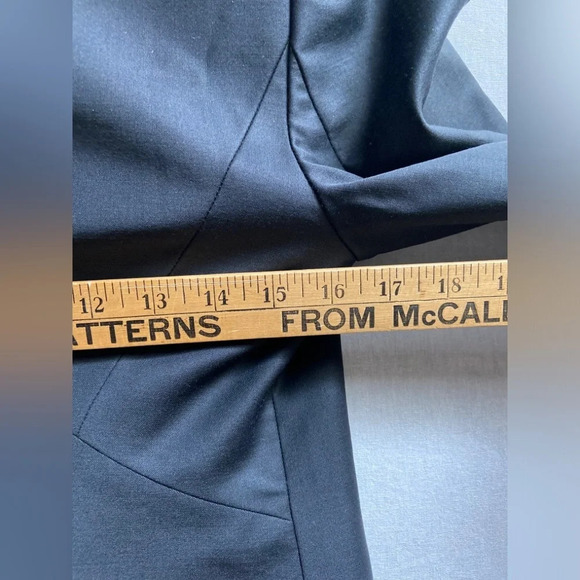 Ted Baker London Black fitted tailored one button wool blend blazer  Sz 1 - Picture 11 of 12